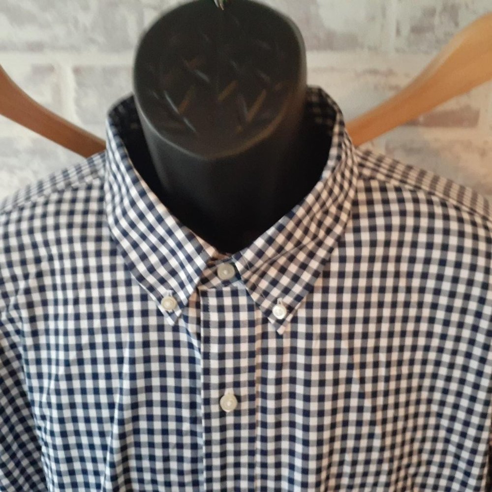 JOS A BANK Black And White Plaid, Men's XXL, 2XL Flannel